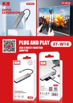 Hub Type-C Earldom ET-W18  Multifonction (4K HDMI + USB 3.0 + SD/MicroSD) – Image 3