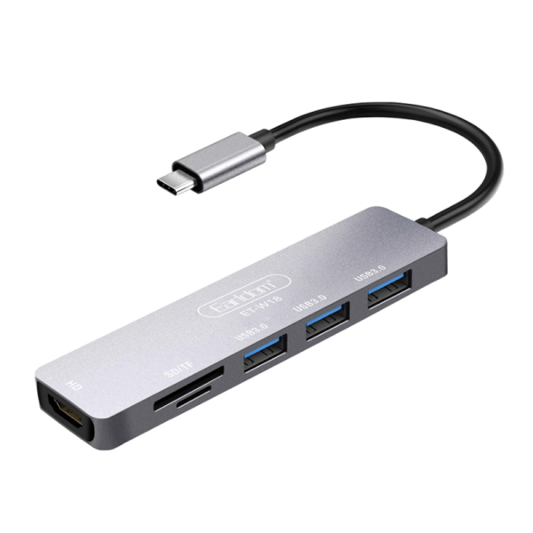 Hub Type-C Earldom ET-W18  Multifonction (4K HDMI + USB 3.0 + SD/MicroSD)