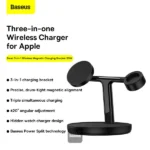 Station de Charge Baseus Swan 3-en-1 MagSafe 20W pour iPhone Apple Watch & AirPods – Image 7