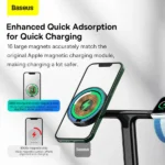 Station de Charge Baseus Swan 3-en-1 MagSafe 20W pour iPhone Apple Watch & AirPods – Image 5
