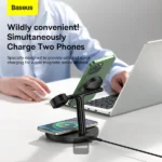 Station de Charge Baseus Swan 3-en-1 MagSafe 20W pour iPhone Apple Watch & AirPods – Image 3