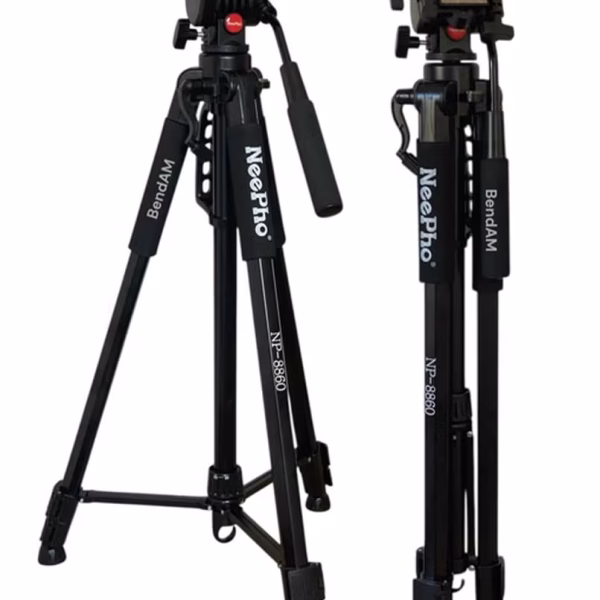 Trépied NP-8860 Professionnel Aluminium Réglable pour Smartphone Caméra & Vidéo Studio