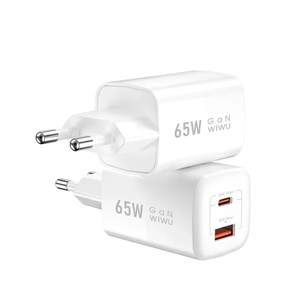 Chargeur WiWU Nano 65W GaN USB-C PD Rapide – Charge Rapide iPhone, Android & PC Portable