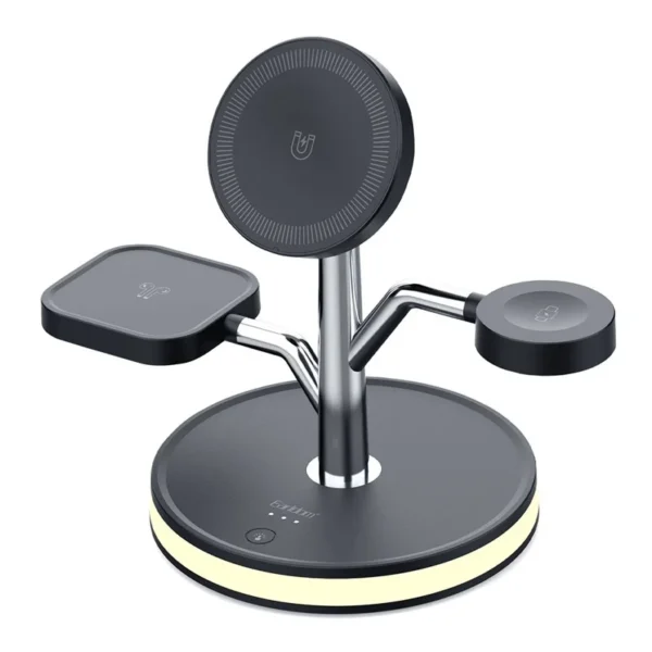 Station de Charge Sans Fil Earldom ET-WC51 4-en-1 avec Lampe LED – Chargeur Magnétique Multi-Appareils