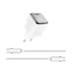 Chargeur WiWU Jello 20W GaN USB-C Rapide avec Câble – Charge Rapide iPhone & Android
