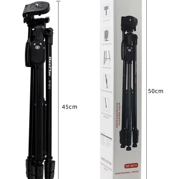 Tripod NP-8810 Professionnel 150cm Bluetooth 360° Smartphone & Caméra + Télécommande