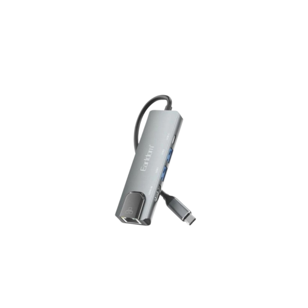 Hub USB-C 5 en 1 Earldom ET-W27 HDMI 4K USB 3.0 Ethernet PD