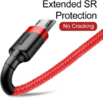 Câble Baseus USB vers Micro USB 2.4 A – Charge rapide & Transfert de données – 1 m – Image 6