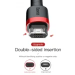 Câble Baseus USB vers Micro USB 2.4 A – Charge rapide & Transfert de données – 1 m – Image 3