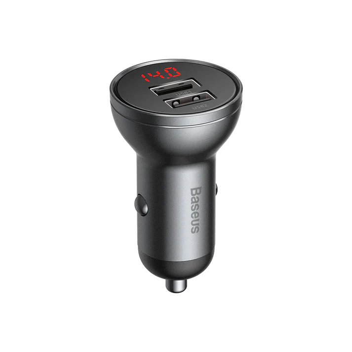 Chargeur Voiture Baseus 3‑en‑1 – Double USB 4,8 A + Câble Intégré – Puissant & Compact – Image 6