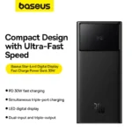 Power Bank 30000 mAh 30 W Baseus Star‑Lord – Charge Rapide & Écran LED – Image 8
